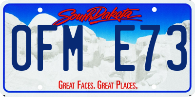 SD license plate 0FME73