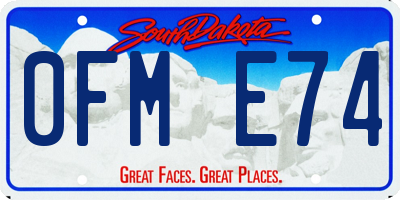 SD license plate 0FME74