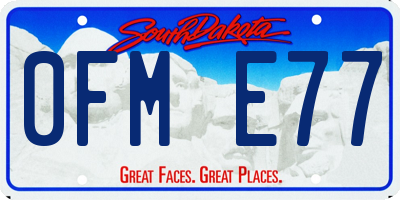 SD license plate 0FME77