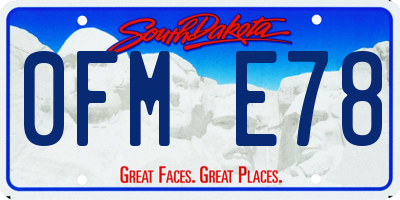 SD license plate 0FME78
