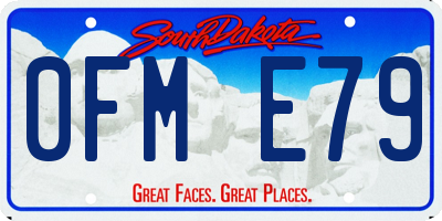 SD license plate 0FME79