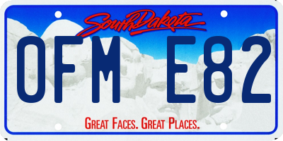 SD license plate 0FME82