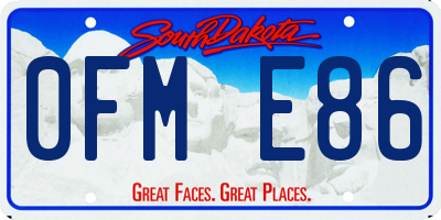 SD license plate 0FME86