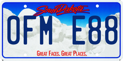 SD license plate 0FME88