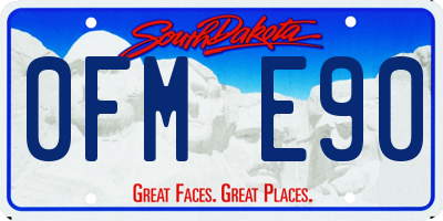 SD license plate 0FME90