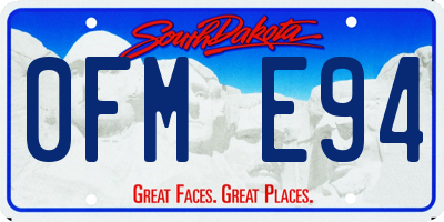 SD license plate 0FME94