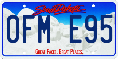 SD license plate 0FME95