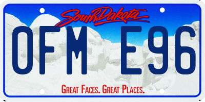 SD license plate 0FME96