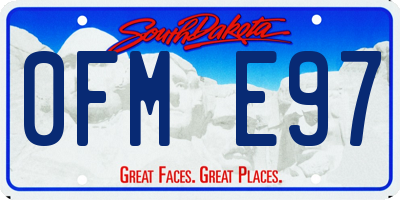 SD license plate 0FME97