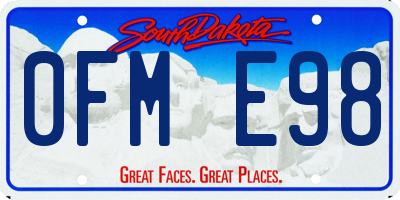 SD license plate 0FME98