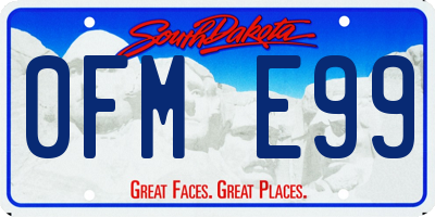 SD license plate 0FME99