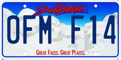 SD license plate 0FMF14