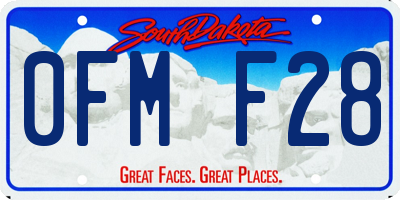 SD license plate 0FMF28