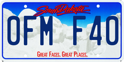 SD license plate 0FMF40