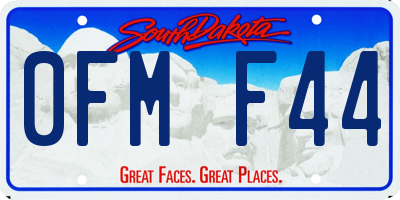 SD license plate 0FMF44