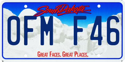 SD license plate 0FMF46