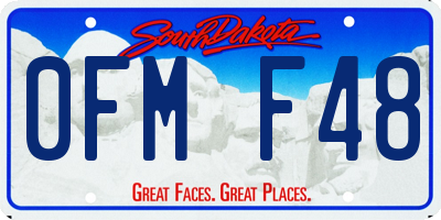 SD license plate 0FMF48