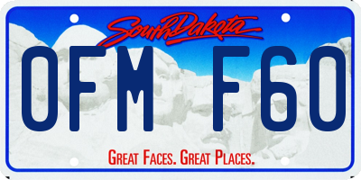 SD license plate 0FMF60