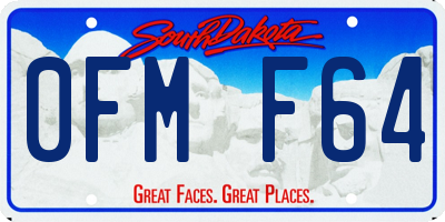 SD license plate 0FMF64