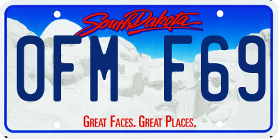 SD license plate 0FMF69