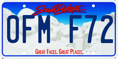 SD license plate 0FMF72