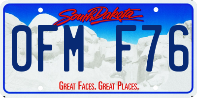 SD license plate 0FMF76