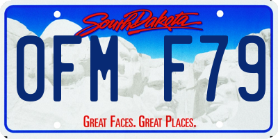 SD license plate 0FMF79