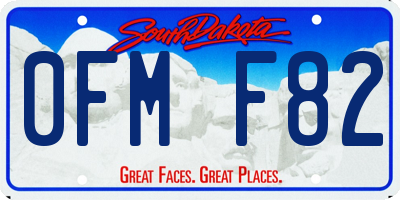 SD license plate 0FMF82