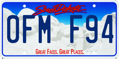 SD license plate 0FMF94