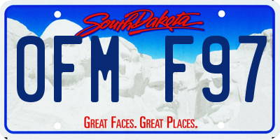 SD license plate 0FMF97