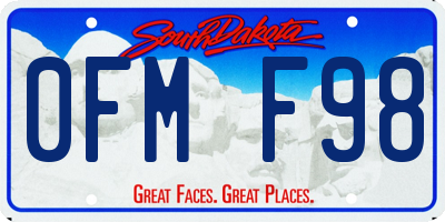 SD license plate 0FMF98