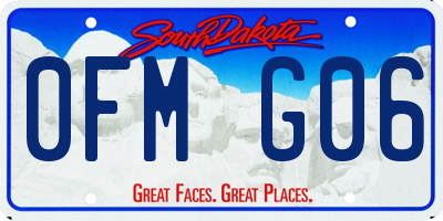 SD license plate 0FMG06