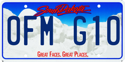 SD license plate 0FMG10