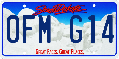 SD license plate 0FMG14