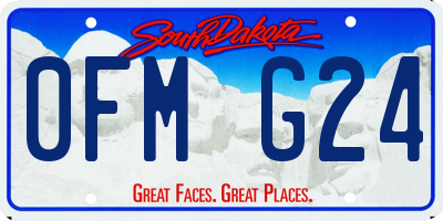SD license plate 0FMG24