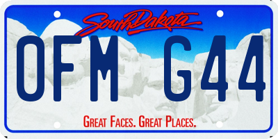 SD license plate 0FMG44