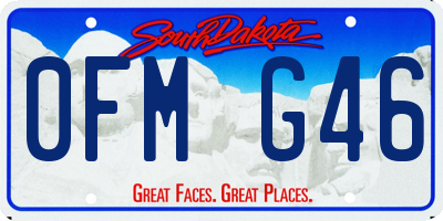 SD license plate 0FMG46