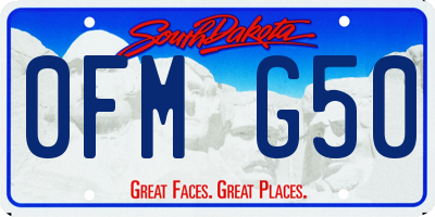 SD license plate 0FMG50