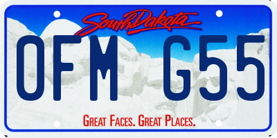 SD license plate 0FMG55