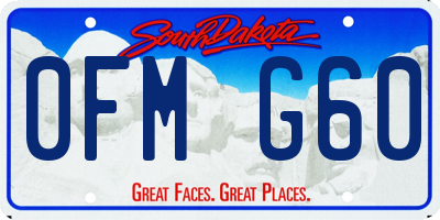 SD license plate 0FMG60