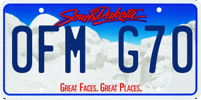 SD license plate 0FMG70