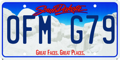 SD license plate 0FMG79