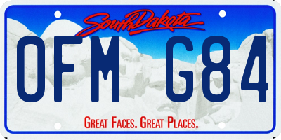 SD license plate 0FMG84