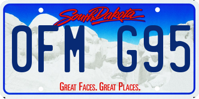 SD license plate 0FMG95