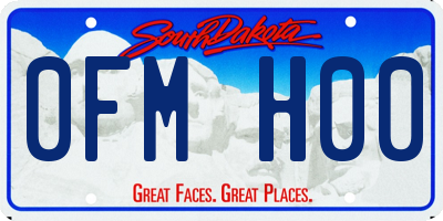 SD license plate 0FMH00