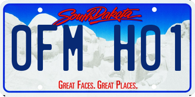 SD license plate 0FMH01