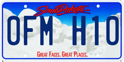 SD license plate 0FMH10