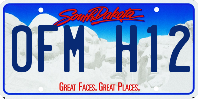 SD license plate 0FMH12