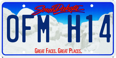 SD license plate 0FMH14
