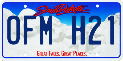 SD license plate 0FMH21